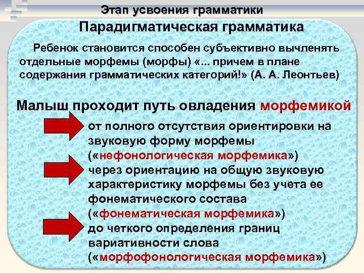 Основные этапы стадии усвоения по рубинштейну