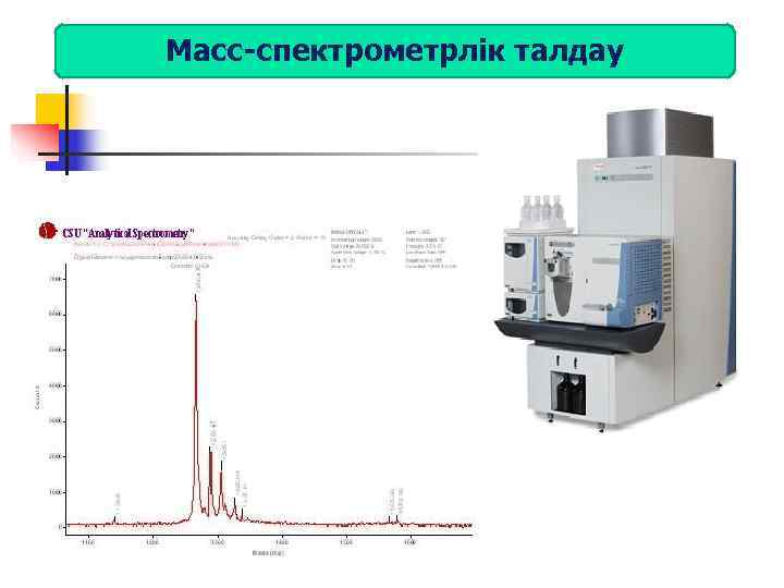 Масс-спектрометрлік талдау 