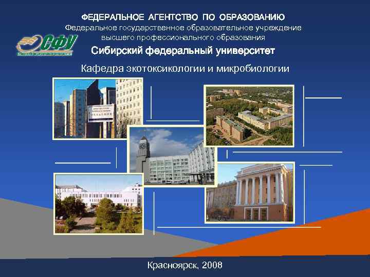   ФЕДЕРАЛЬНОЕ АГЕНТСТВО ПО ОБРАЗОВАНИЮ Федеральное государственное образовательное учреждение   высшего профессионального