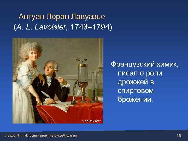  Антуан Лоран Лавуазье (A. L. Lavoisier, 1743– 1794)     