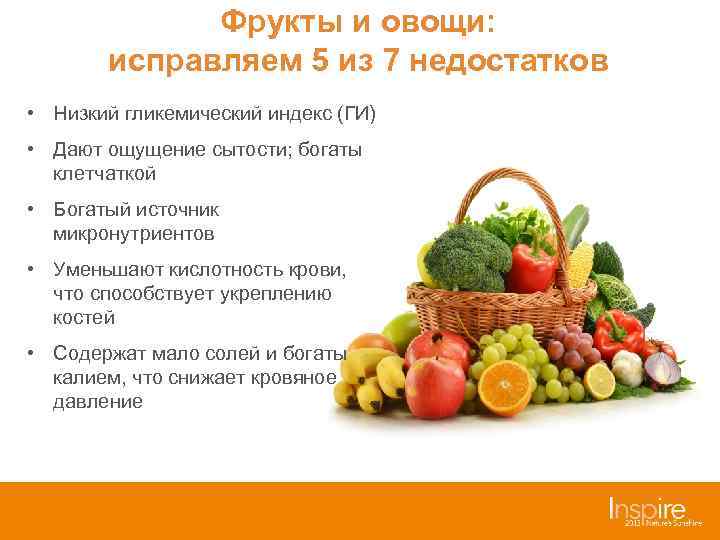    Фрукты и овощи:   исправляем 5 из 7 недостатков •