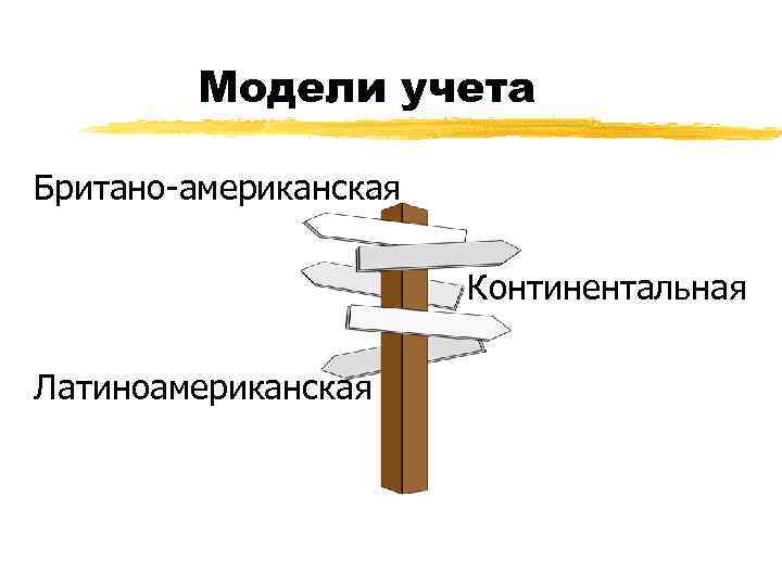   Модели учета Британо-американская     Континентальная Латиноамериканская 