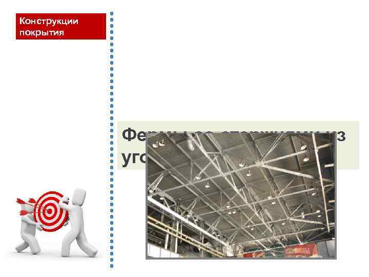 Конструкции покрытия    Фермы со стержнями из    уголков 