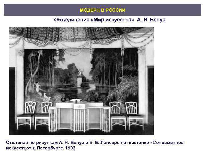      МОДЕРН В РОССИИ     Объединение «Мир