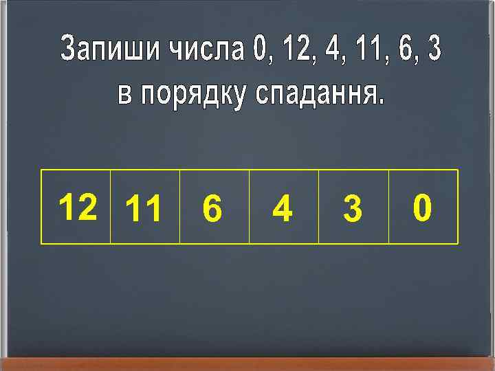 12 11  6  4  3  0 