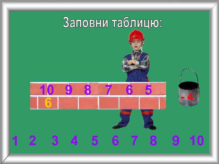  10 9 8 7 6 5  -4  6 1 2 