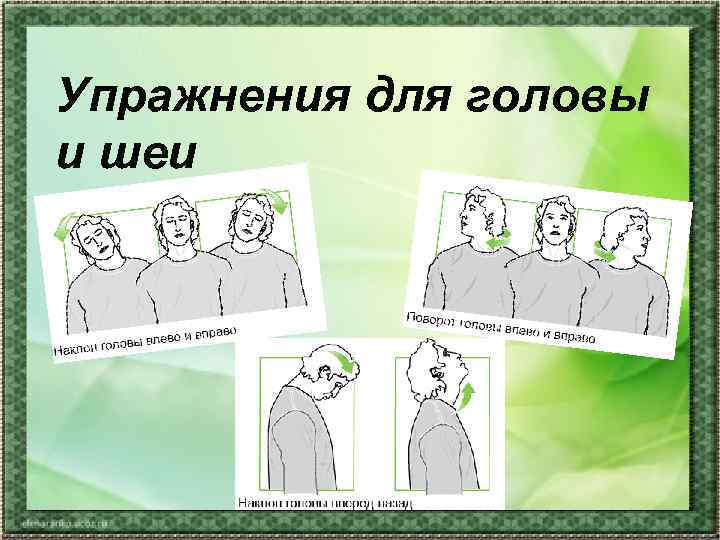 Упражнения для головы и шеи 