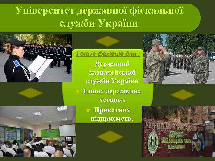 Університет державної фіскальної   служби України   Готує фахівців для : 