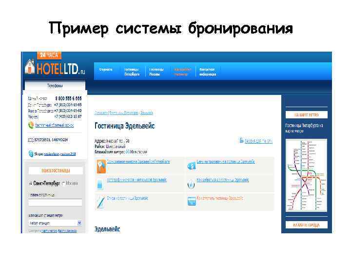 Пример системы бронирования 