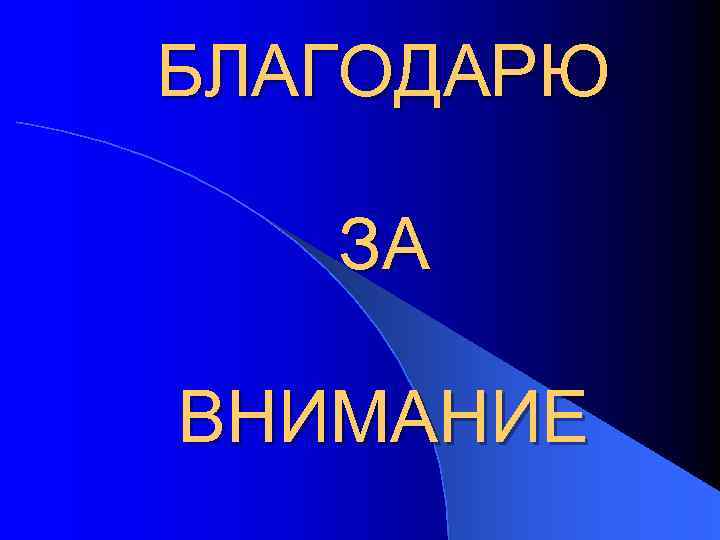 БЛАГОДАРЮ ЗА ВНИМАНИЕ 