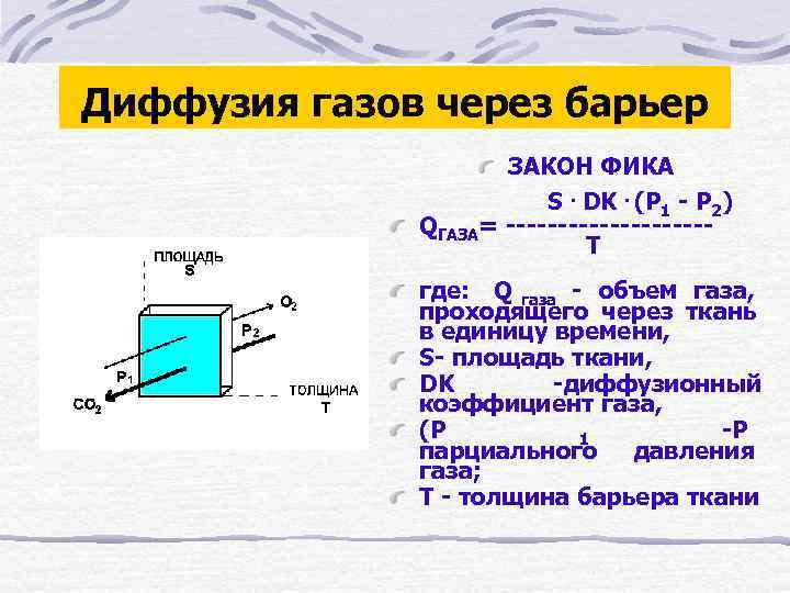 Диффузия в дыхании