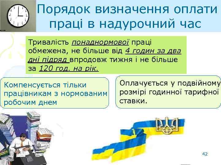   Порядок визначення оплати   праці в надурочний час Тривалість понаднормової праці