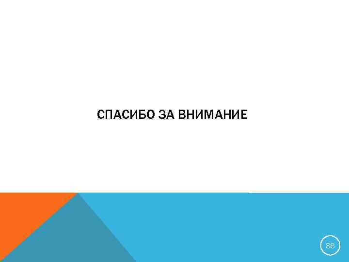 СПАСИБО ЗА ВНИМАНИЕ      86 