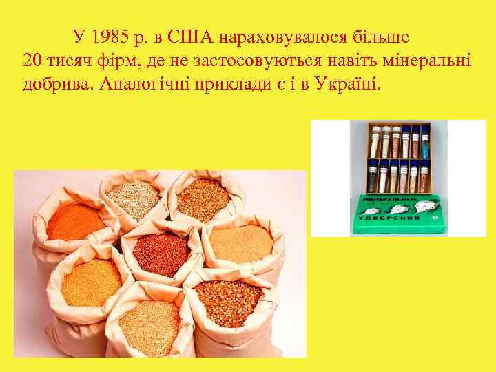  У 1985 р. в США нараховувалося більше 20 тисяч фірм, де не застосовуються