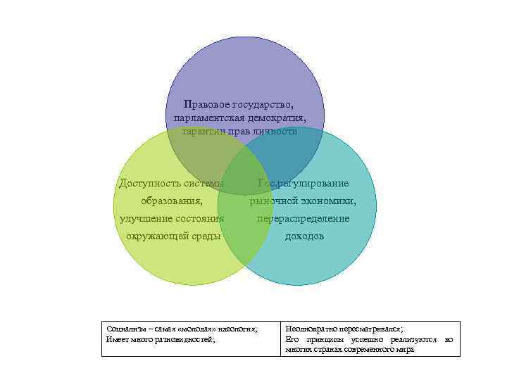    Правовое государство,   парламентская демократия,    гарантии прав