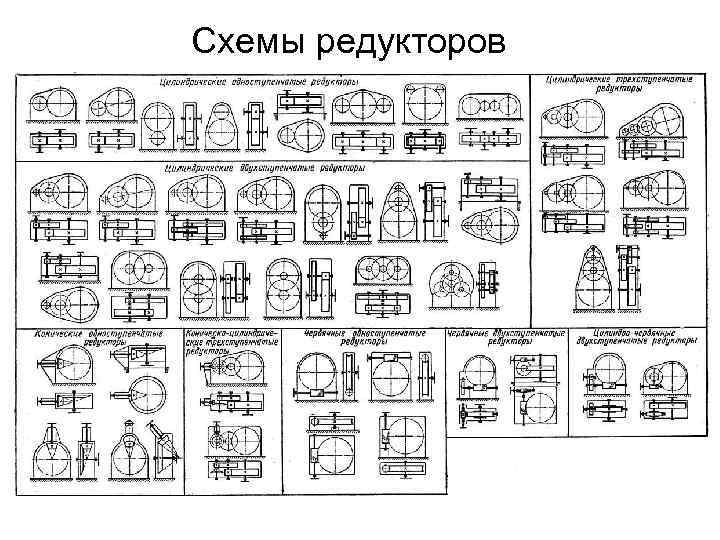 Схемы редукторов 