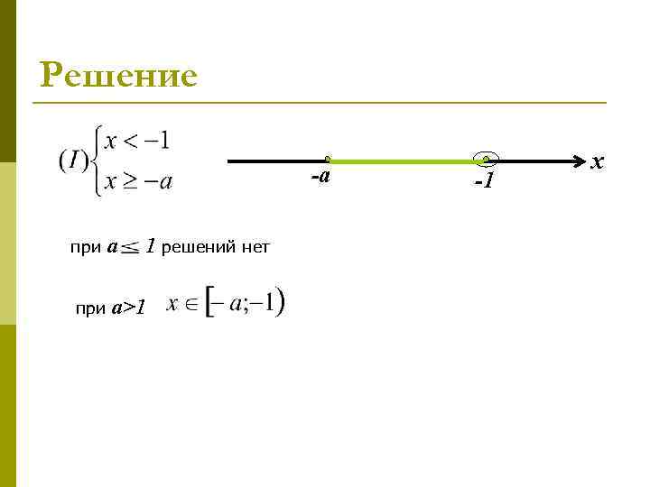 Решение х -а -1 Решение х -а -1