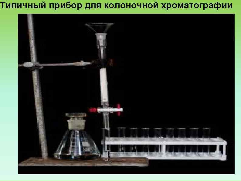 Типичный прибор для колоночной хроматографии 