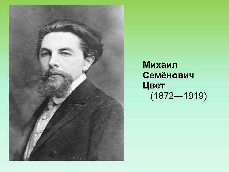 Михаил Семёнович Цвет  (1872— 1919) 