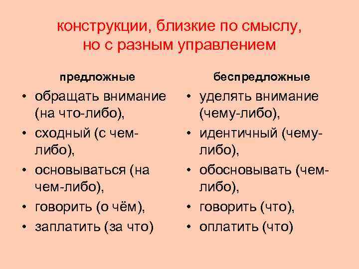 Предложные словосочетания