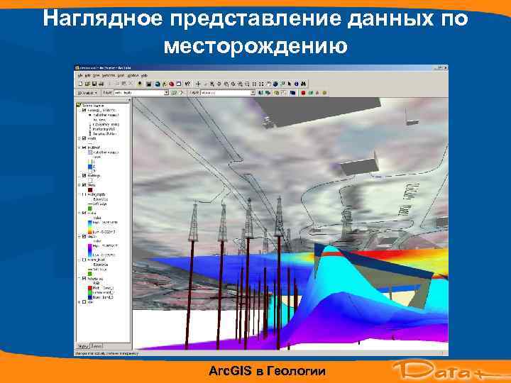 Наглядное представление данных по   месторождению   Arc. GIS в Геологии 