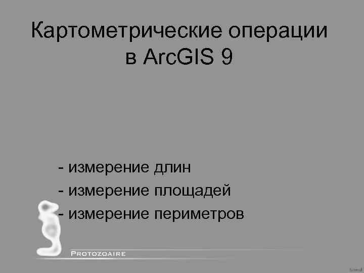 Картометрические операции в Arc. GIS 9 - измерение длин - измерение Картометрические операции в Arc. GIS 9 - измерение длин - измерение