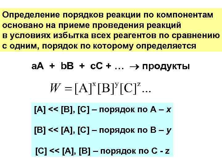 Проведение реакции