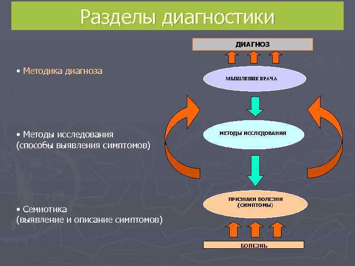 Разделы диагностики