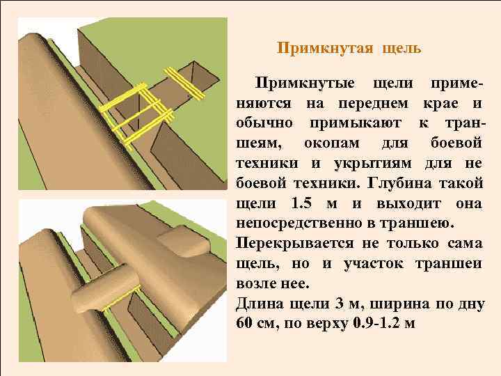  Примкнутая щель Примкнутые щели приме- няются на переднем крае и обычно примыкают к