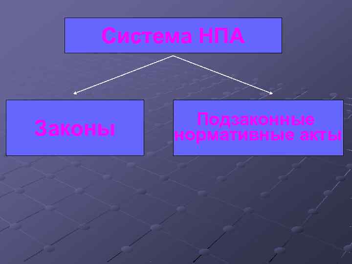 Система НПА Подзаконные Законы нормативные акты Система НПА Подзаконные Законы нормативные акты