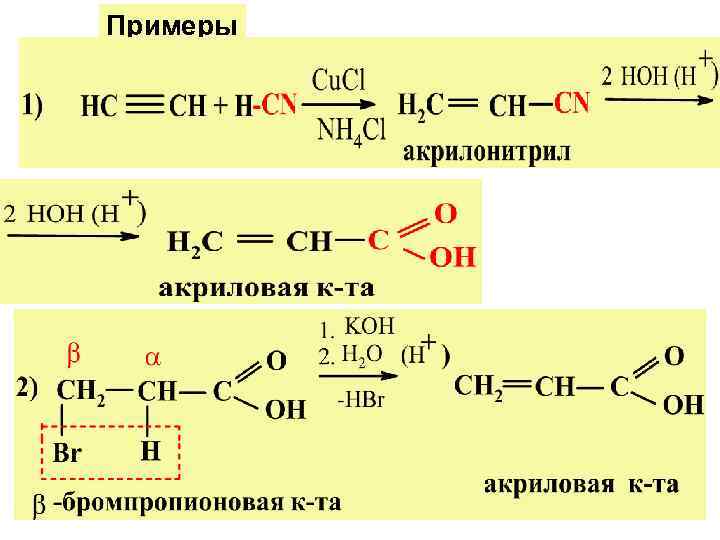 Схема реакции гидролиза этанонитрила