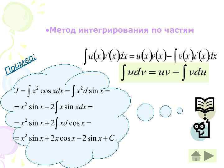   • Метод интегрирования по частям   р: ме П ри 
