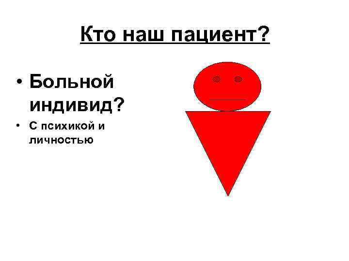 Кто наш пациент? • Больной индивид? • С Кто наш пациент? • Больной индивид? • С