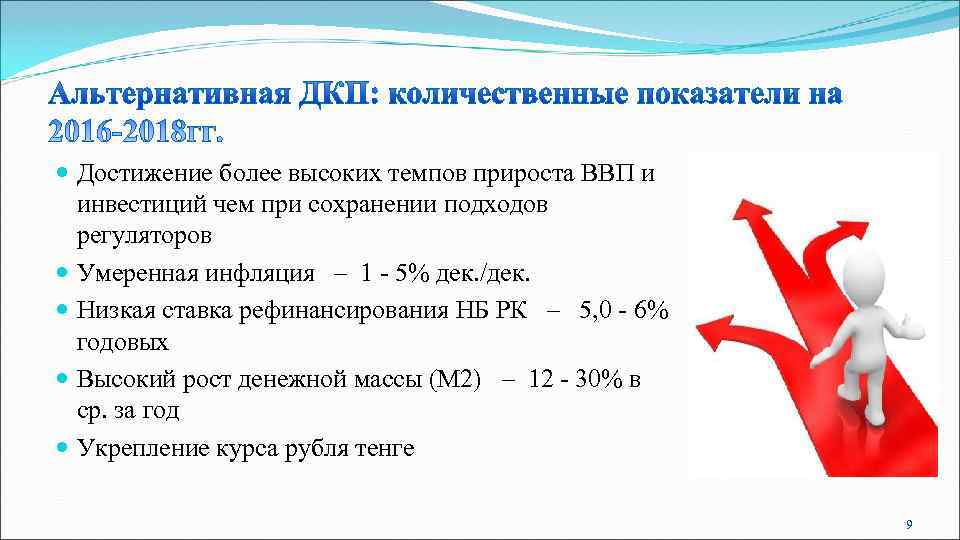  Достижение более высоких темпов прироста ВВП и  инвестиций чем при сохранении подходов