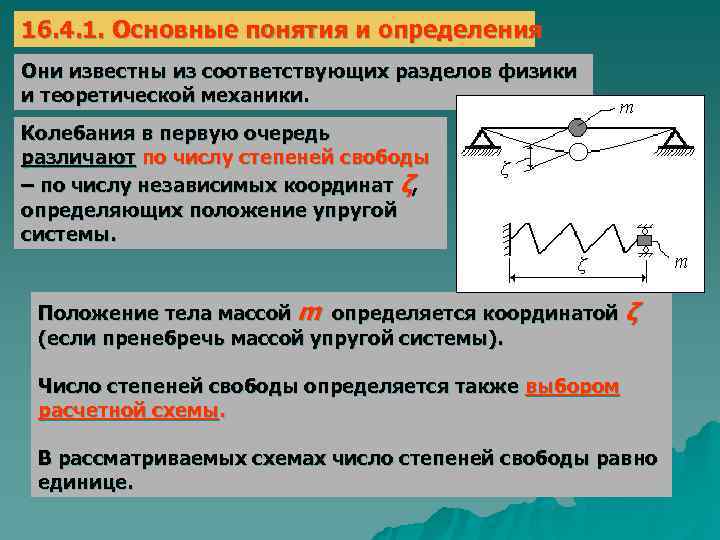 16. 4. 1. Основные понятия и определения Они известны из соответствующих разделов физики и