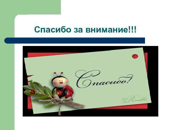 Спасибо за внимание!!! 