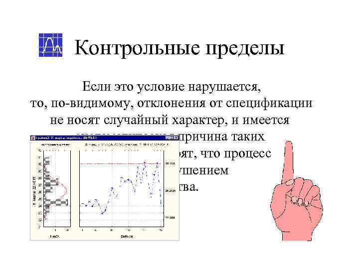  Контрольные пределы   Если это условие нарушается, то, по-видимому, отклонения от спецификации