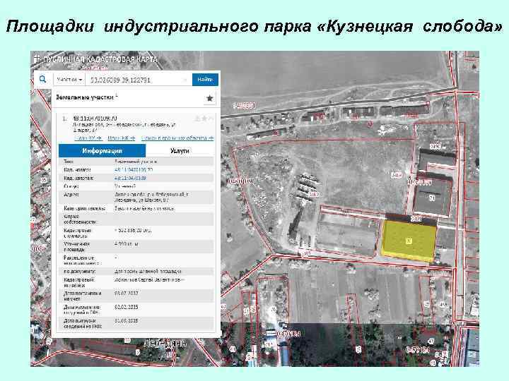 Площадки индустриального парка «Кузнецкая слобода» 