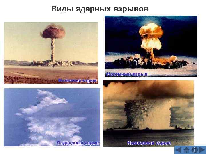 Виды ядерных взрывов 