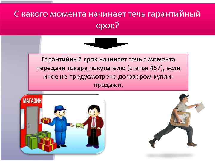 С какого момента начинает течь гарантийный срок? Гарантийный С какого момента начинает течь гарантийный срок? Гарантийный