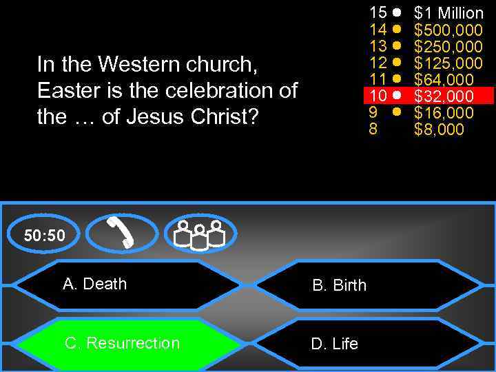     15  $1 Million    14  $500,