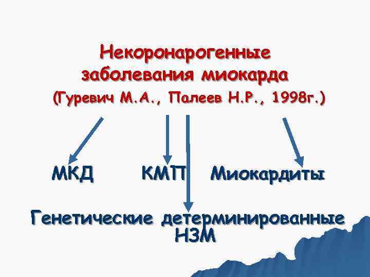   Некоронарогенные заболевания миокарда  (Гуревич М. А. , Палеев Н. Р. ,