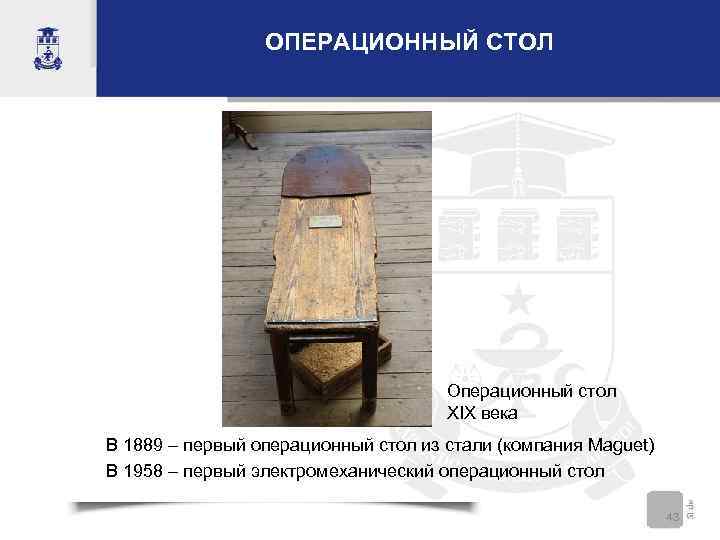    ОПЕРАЦИОННЫЙ СТОЛ       Операционный стол 