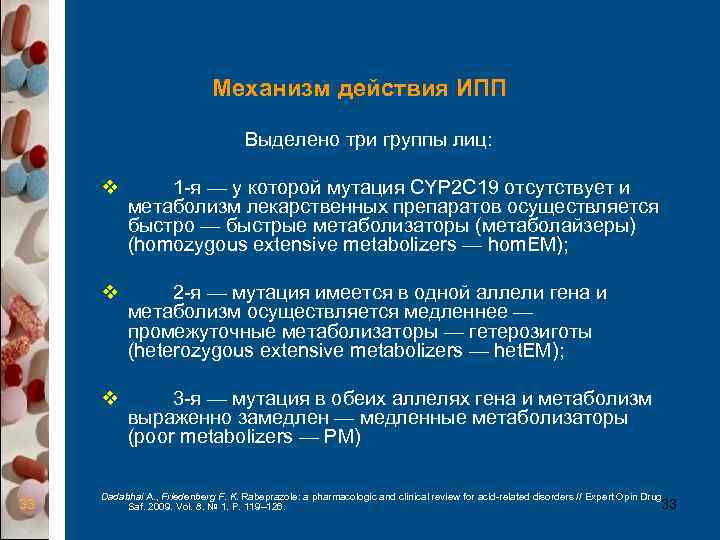      Механизм действия ИПП      