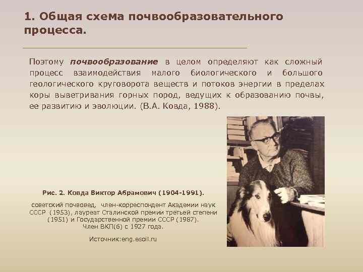 1. Общая схема почвообразовательного процесса.  Поэтому почвообразование в целом определяют как сложный 