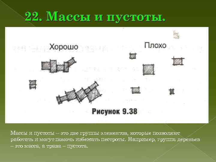 22. Массы и пустоты – это две группы элементов, которые позволяют работать 22. Массы и пустоты – это две группы элементов, которые позволяют работать