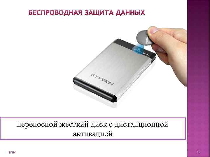   переносной жесткий диск с дистанционной    активацией ВГПУ  