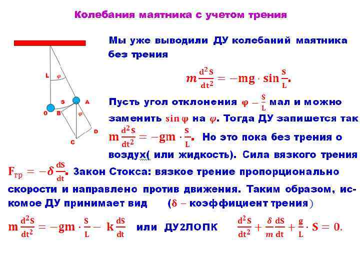 Уравнение колебаний маятника. Колебания маятника. Дифференциальное уравнение двойного маятника. Уравнения движения маятника без учета сил трения. 1 Колебание маятника это.