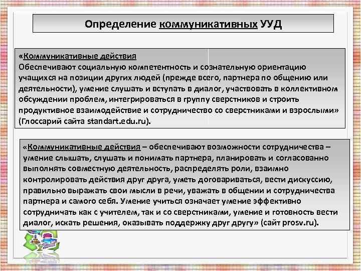 Определение коммуникативных УУД «Коммуникативные действия Обеспечивают социальную компетентность и Определение коммуникативных УУД «Коммуникативные действия Обеспечивают социальную компетентность и