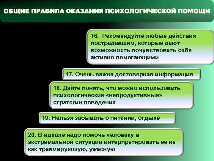 Что нельзя делать при оказании психологической поддержки